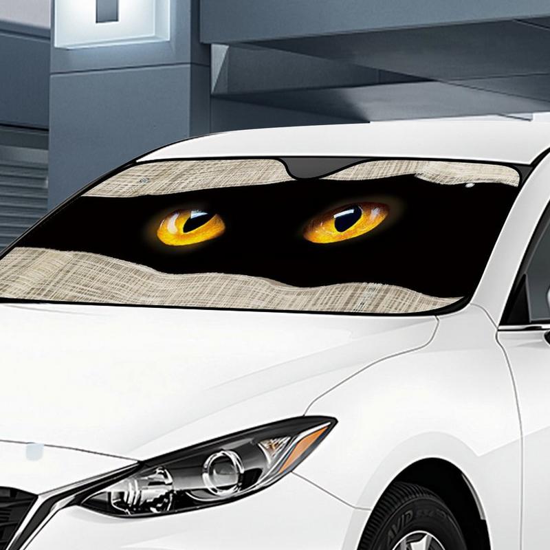 Car Solar Protection Eyes Heated Windshield Sunshade Car Window Windscreen Cover Sun Shade Auto Sun Visor Car Covers