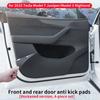 For Tesla Model Y Juniper 2025 Car Door Anti-Kick Pad Leather Sticker Trim Kit Side Door Protector Cover Car Interior Decor
