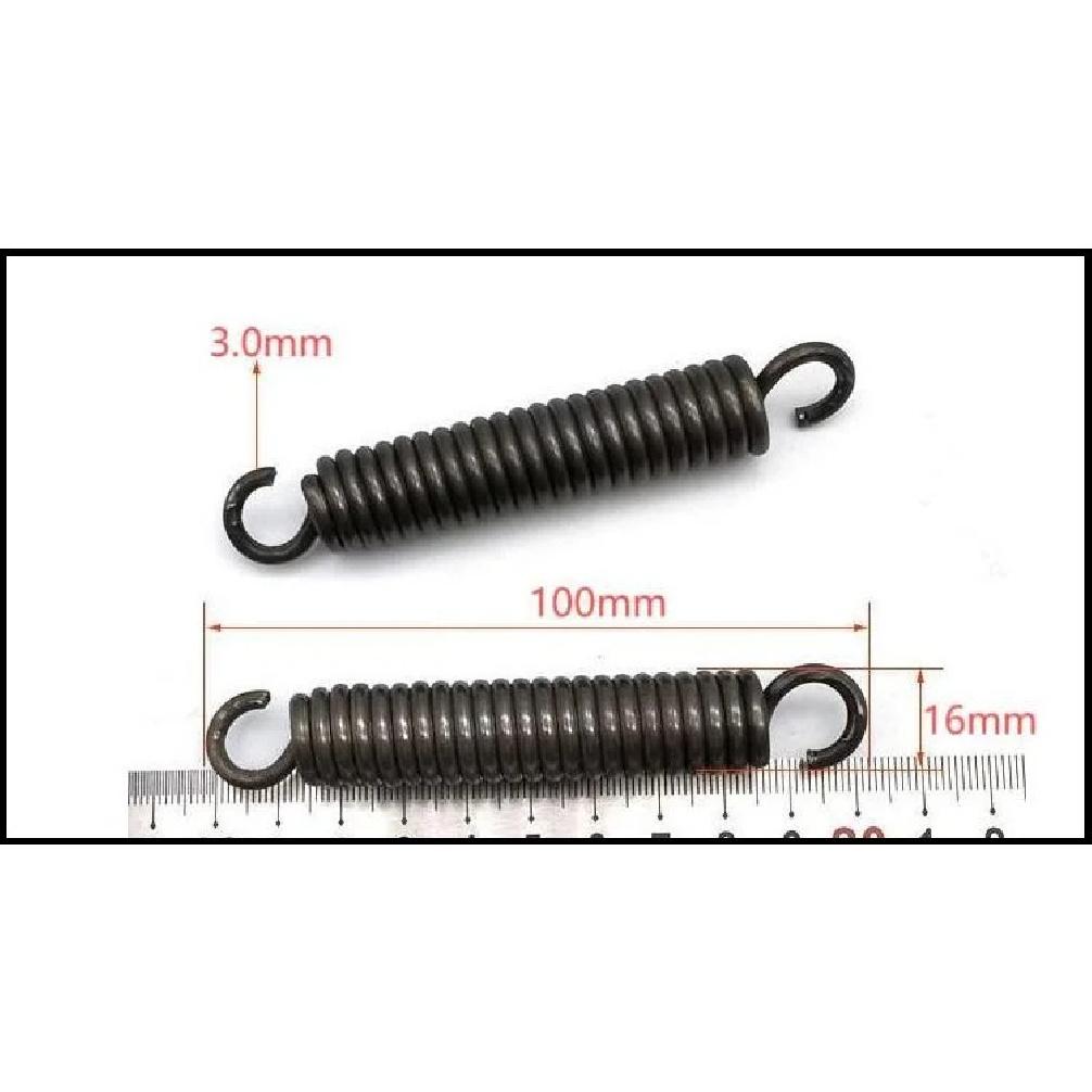 Spring Steel Single Hook Spring Tension Spring Wire Dia 3.0mm Outer Dia 16/20/25mm Length 50/100/110/120/130/150/160/180/200/280