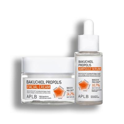 Bakuchiol Propolis Set: Facial Cream + Ampoule Serum Combined with Centella 3X Complex