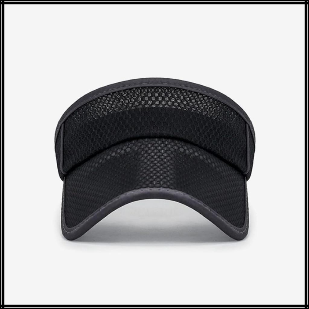 Plain Visor Mesh Cap Hat for Outdoor Fishing Golf Women Men CA791 [White Fang] (Blue)