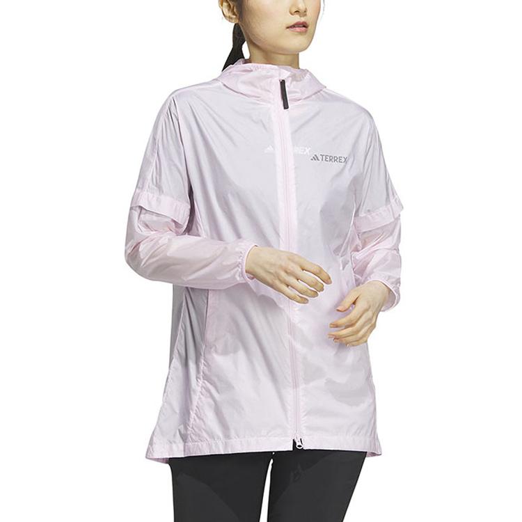 Adidas Jackets Women's Pink Hooded Moderate Other IL3807