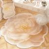 Flower Shape Cloakroom Floor Mat Large Area Luxury Rugs for Bedroom Thick Dresser Rug Nordic Living Room Decoration Plush Carpet