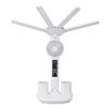 LED Desk Light with Fan Bright 4 Headed Touch Control Adjustable Foldable Table Lamp with Clock Date