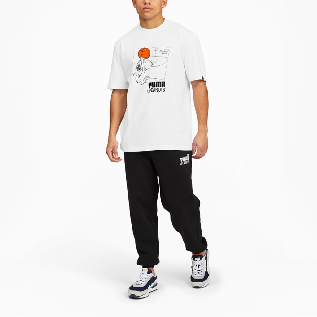Puma X PEANUTS Crossover Printing Sports Round Neck Short Sleeve White Men's 530616-02