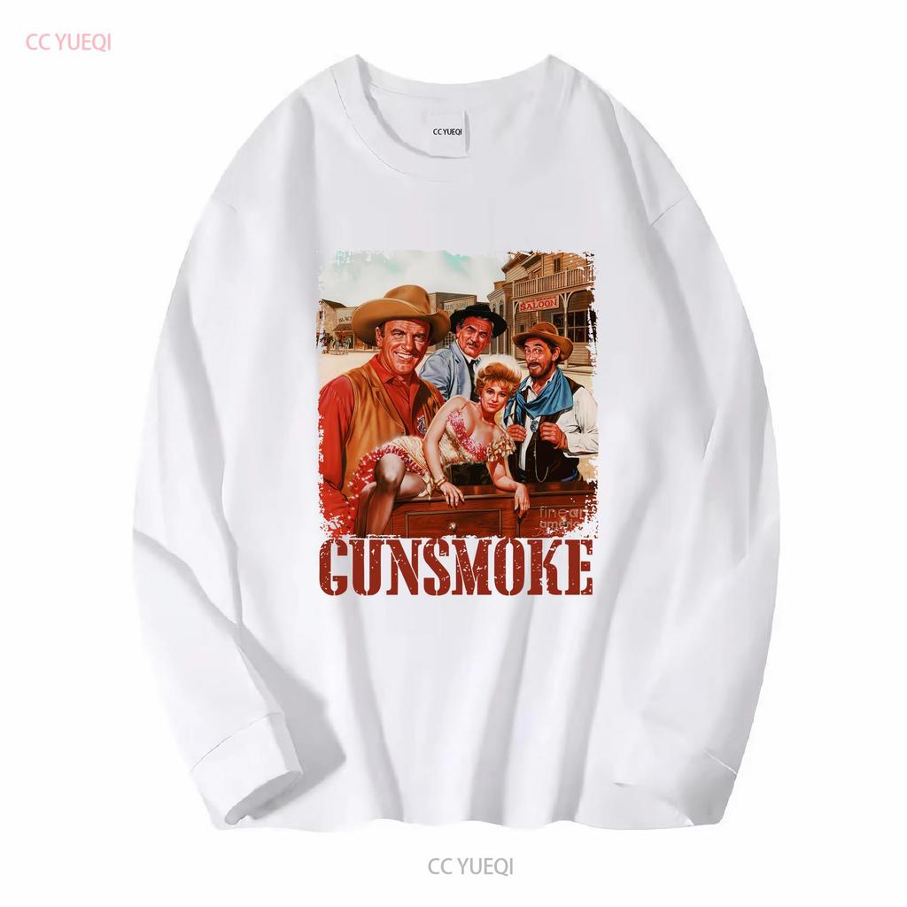 Gunsmoke American Tv Show Retro T Shirt New vintage Washed fashion designer clothes Slightly Comfortable Top For Everyday Wear
