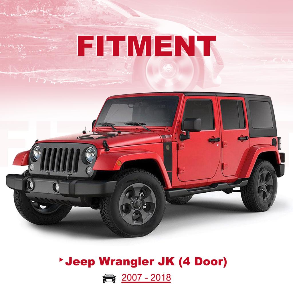 Car Side Window Wind Deflectors Vent Visors Sun Wind Rain Shield for Jeep Wrangler JL Unlimited 18-20 JK 07-18