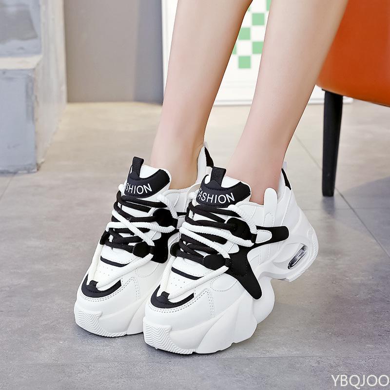 Hot Selling Thick Soled Dad Shoes Spring Anti Slip Versatile Casual Sports Vulcanized Shoes Platform Sneakers Zapatos De Mujer