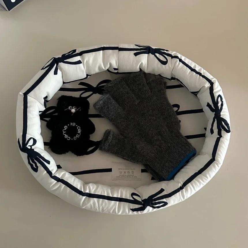 

Корзины для хранения Nordic Bow, органайзеры, коробки, настольные принадлежности, органайзеры, корзины, всякая всячина, ключи, косметика, ювелирные изделия, хранение, аксессуары, коробка чёрный