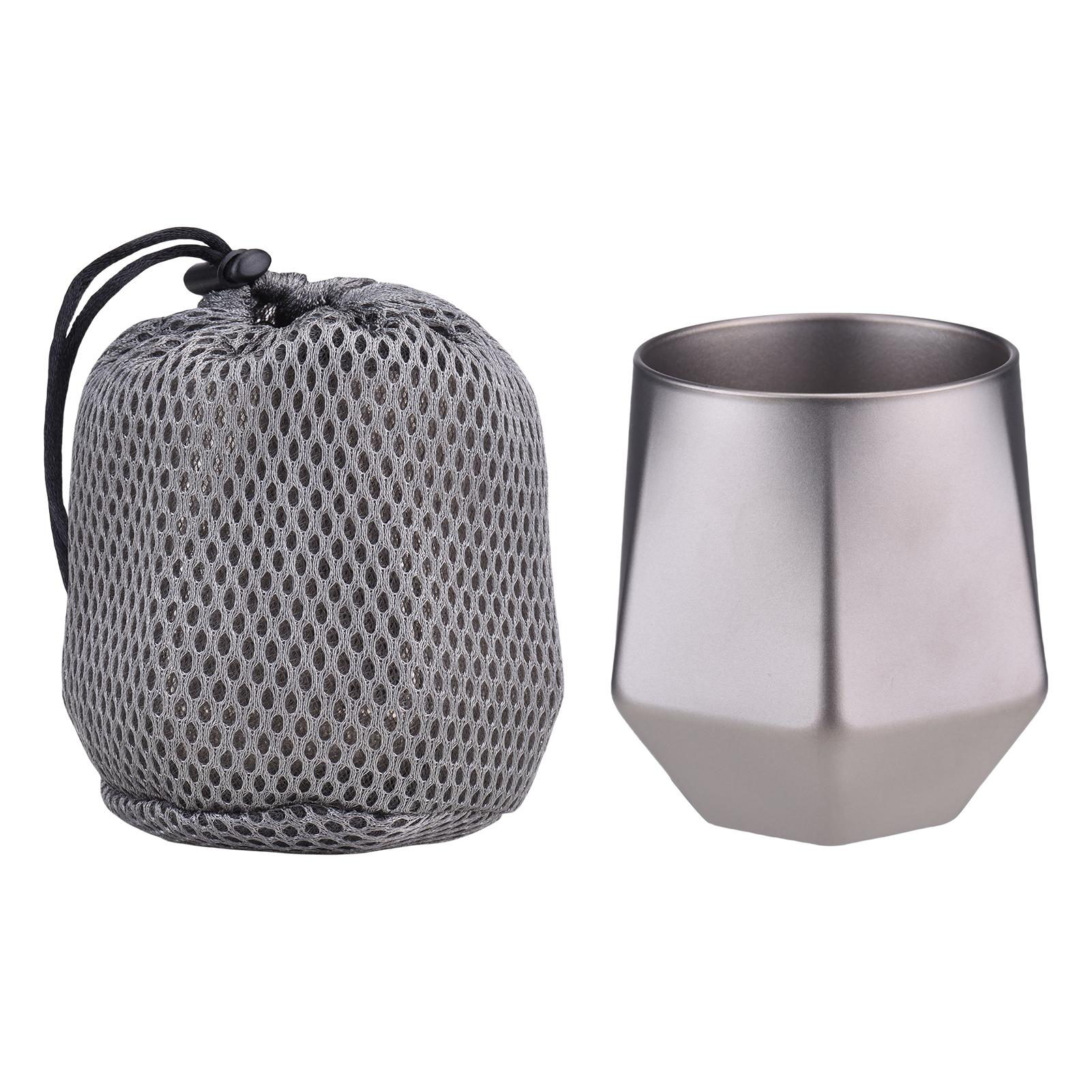 

Походная кофейная кружка Легкая 240 мл Двухслойная Ti Вакуумная Защита от ожогов Шестигранная Чашка для воды/чая для О Sandblast