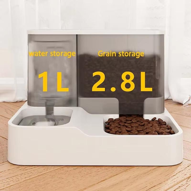 Cat Automatic Pet Feeder Water Dispenser Large Capacity Cat Bowl Mouth Wet-Proof Drinking Water Automatic Water Feeder