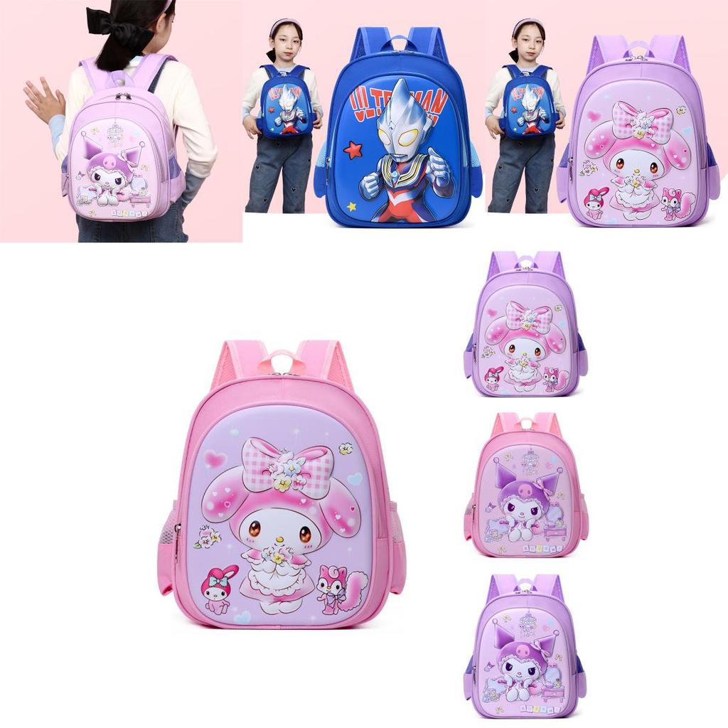 Adorable Cartoon Stylish Preschool Backpack For Kids In Purple And Pink Colors