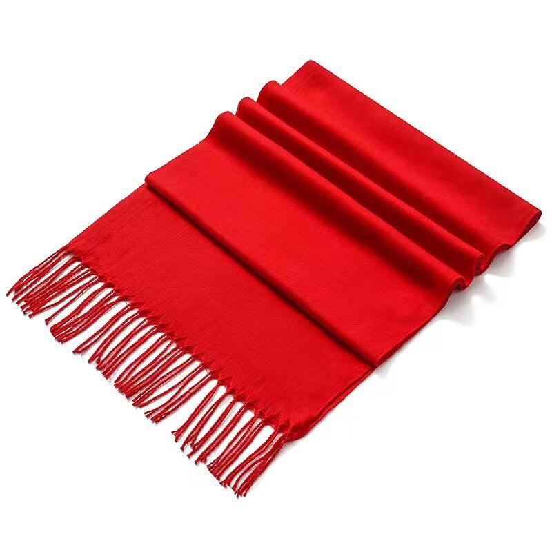 

China Red New Year & Event Scarf Event Style Long Tassel
