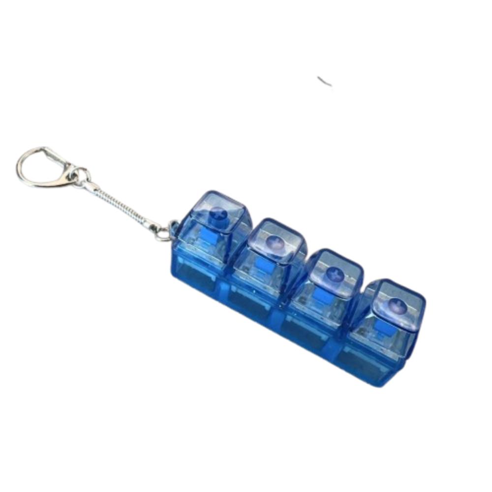 Funny Crystal Keycap Pendant Luminous Mechanical Keyboard Keychain  Holiday Gift