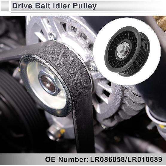 

Drive Belt Idler Pulley for Land Rover Range Rover 2009-2020 Serpentine Tensioner Pulley Idler with Bolt Washer No.LR086058/LR010689/LR035544 1 Pcs