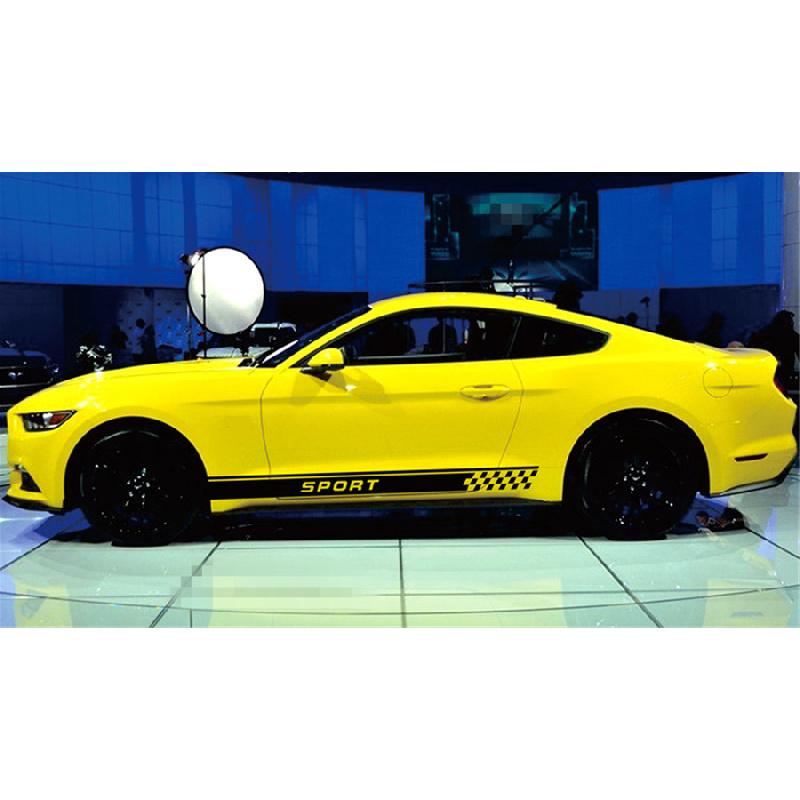 2Pcs Car Auto Graphics Both Side Body Vinyl Decal Sticker Sports Racing Race