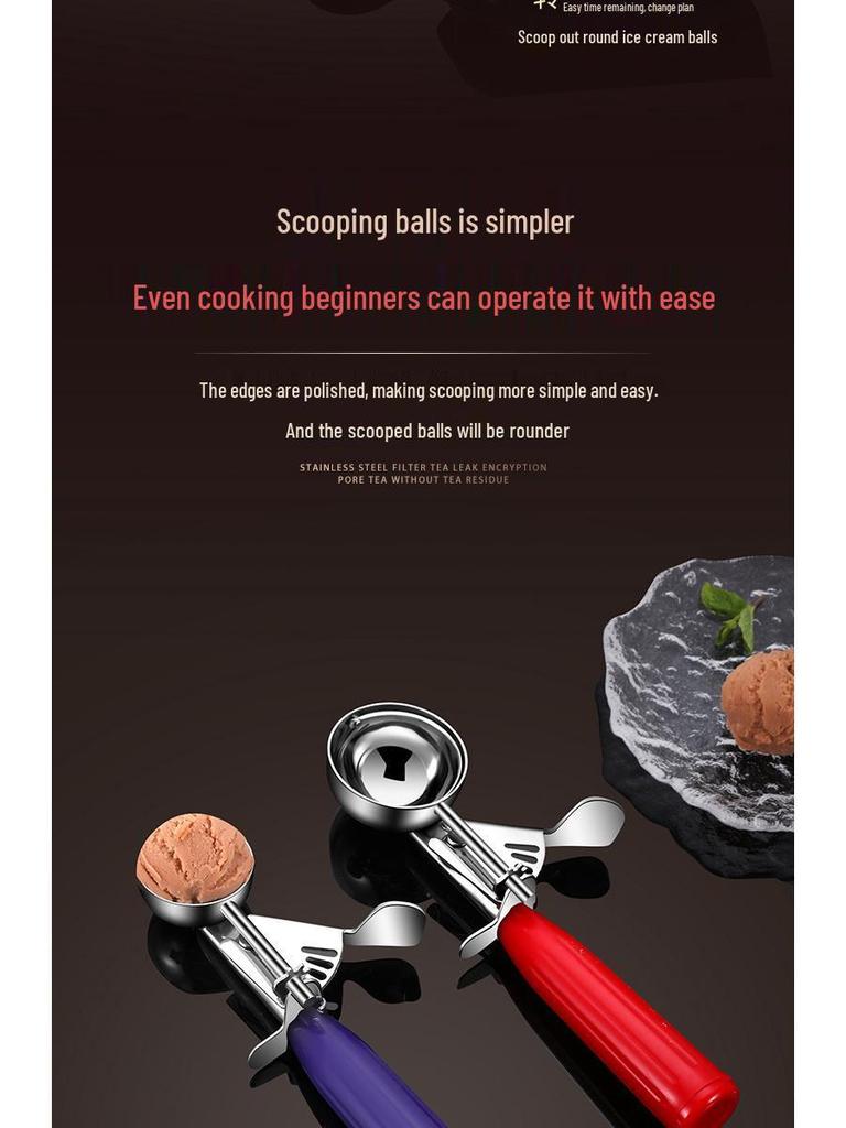 Stainless Steel Ice Cream Scoop and Dessert Spoon