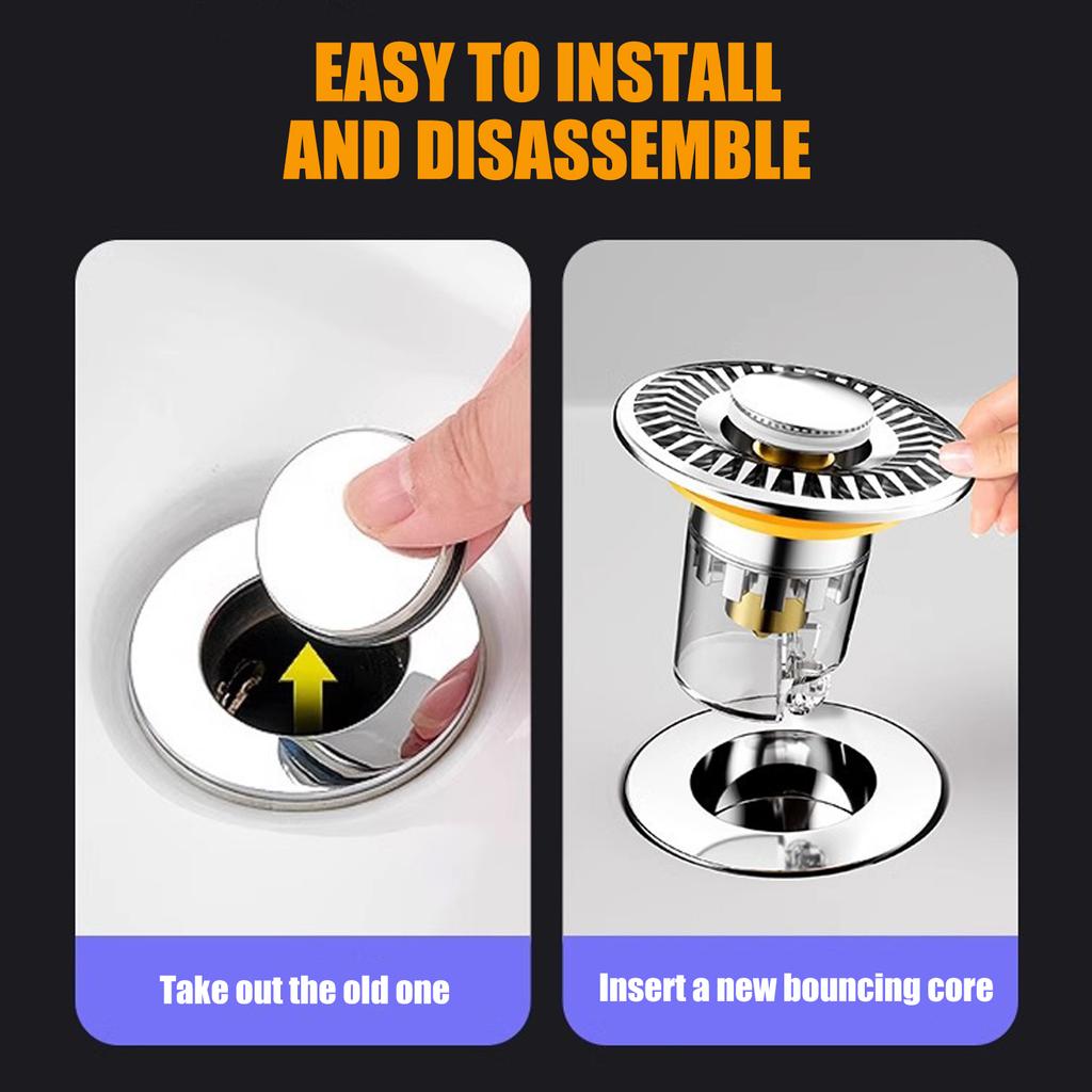 Sink Strainers Anticlogging Drain Stopper Basin Drain Filter Hair Catcher Drain Filter Bounce Cores Bathtub Stopper