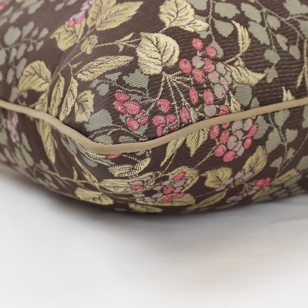 Kawashima Selkon Cushion Juneberry Made in Natural Cover, Brown, 45x45cm, LL1019, Japan, Washable, Botanical,