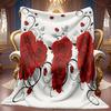 Soft High-Definition Digital Print Rose Pattern Flannel Blanket Cooling Blanket All-Season Family and Friends Gift Soft Breathable 100% Polyester Perf
