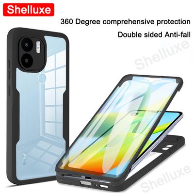 360 Full Body Front+Bakside Gjennomsiktig Deksel Shelluxe For Redmi A1 A1+ For Xiaomi Redmi A2 Plus A2+ Silikon Dobbeltsidig Telefondeksel