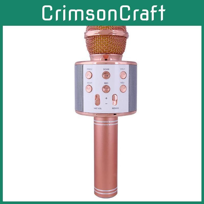 Microphone Wireless Bluetooth Handheld Ktv Mini Portable Speaker Player Usb