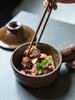Casserole stew pot coarse pottery microwave small pot household claypot rice porridge high temperature soup pot with lid