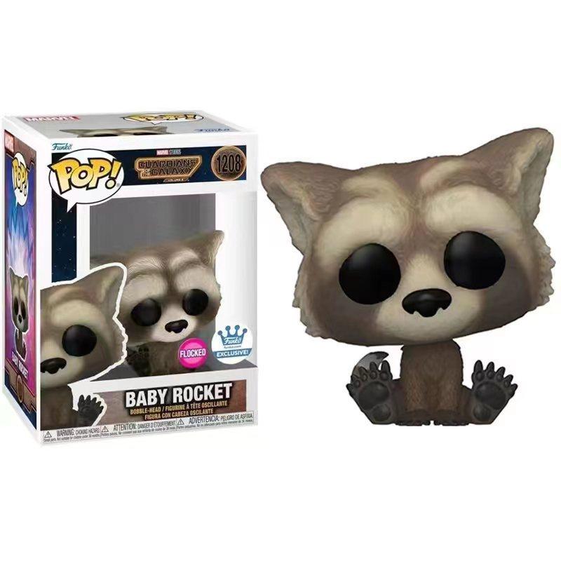 Galaxy Guardians 3 Collectible Figures Rocket Raccoon And Groot Funko Pops