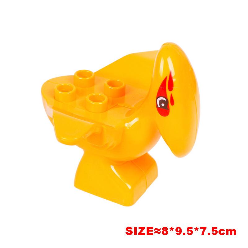 

Великі будівельні блоки Аксесуари Зоопарк Лялька Кенгуру Носоріг Зебра Динозавр Тварини Серія DIY зібрані Duploes Іграшка для дітей Подарунок