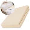 Fitted sheet 180x200 jersey 100% COTTON light beige