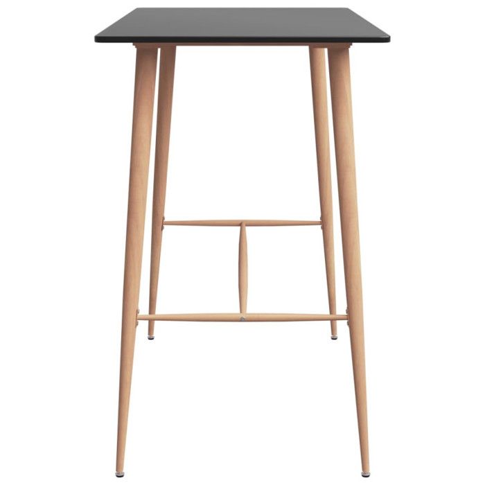 VidaXL Table de bar Noir 120x60x105 cm