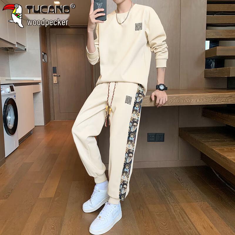 TUCANO Men's Casual Sweatshirt & Pants Two-Piece Set