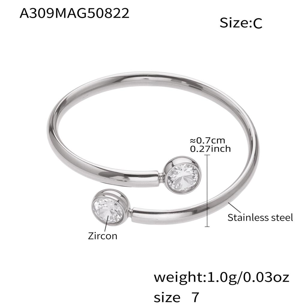 Oumeka Super Flash Zircon Pinky Ring Set: 18k Gold-Plated Small Diamond Stainless Steel Trio Jewelry