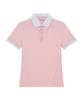CHUCUCHU Line Back Mesh Collar Short Sleeve Top (Pink) Cbfss-Ts006W