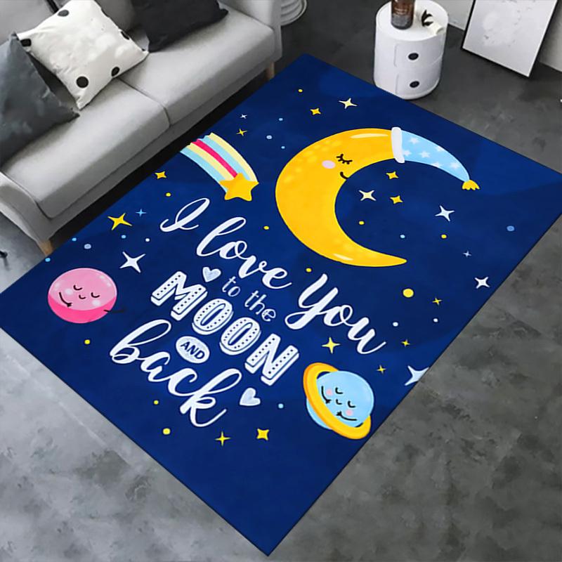 Office Carpet I Love You To the Moon and Back Sofa Rug, Chair Mat for Protection