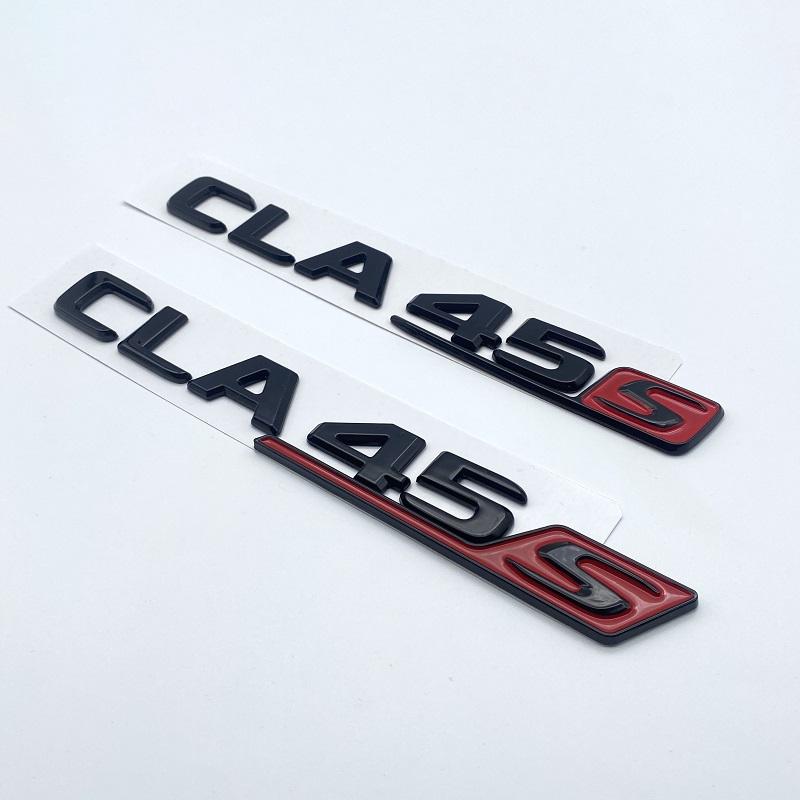 Błyszczące czarne litery, numery, emblemat CLA45 CLA45S Turbo 4matic do samochodu Mercedes Benz AMG, błotnik, bagażnik, tył, naklejka z logo C118 W117