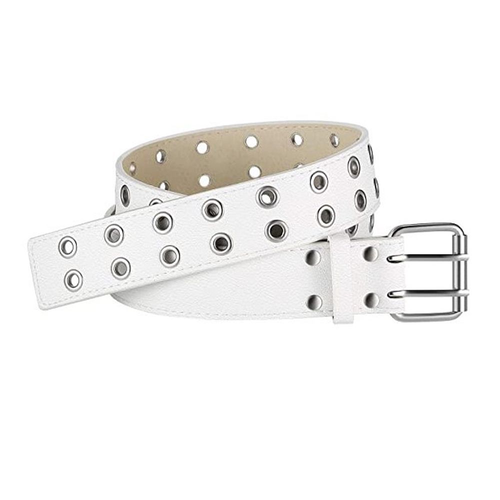 Genser i PU-skinn overfrakk Punk midjebelte Goth linning Justerbare belter Jeansbelter