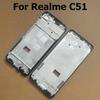 For Realme C51 Middle Frame Front Bezel Lcd Holder Rear Plate Chassis Replacement