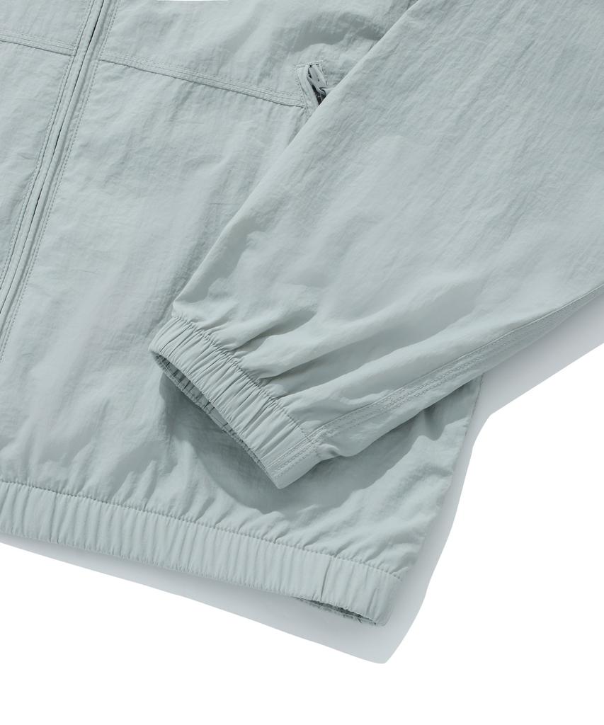 Covernat Comfy Nylon Windbreaker Jumper Light Grey
