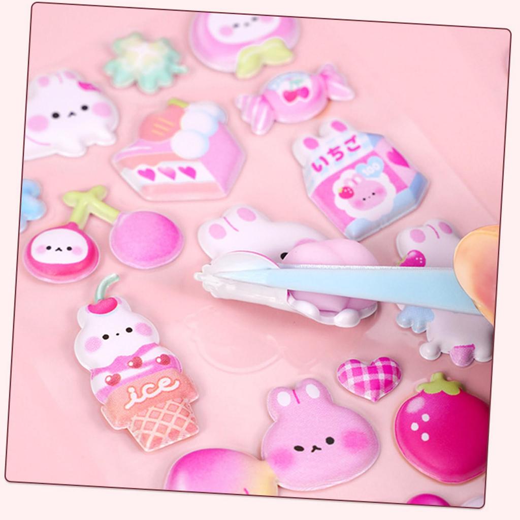 Refoiner 3D Butt Mini Album with Keychain Photo Mini Transparent Clear 3D for Smartphone Cell Phone Craft Gift of Stickers, Cute, Soft, Pinchable,