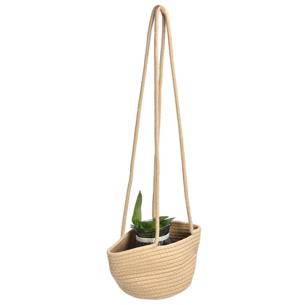 Hanging Flower Basket Woven Basket Suspended Flowerpot Plant Storage Containers for Plants Vegetables Fruits Cosmetics