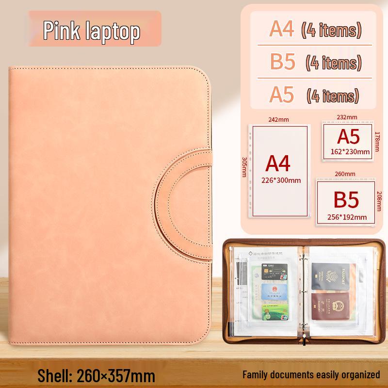 A4 Familien Dokumentenaufbewahrungstasche für Urkunden & Reisepässe, Reißverschluss