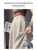 Tencel Linen Wide-Leg High-Waisted Women's Pants - Spring/Summer 2026, Ice Silk, Floor-Length, Casual Straight Fit