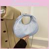 Stylish Crossbody Crescent Bag With Chain Strap And Lingge Design Daily For