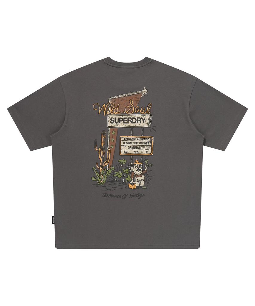 Syupeodeulai Western Road T-Shirt Charcoal Sduiscq54Chl