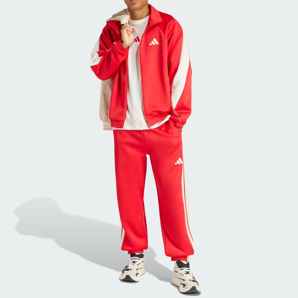 Adidas Sportswear Stadium Series Valentines Day Limited Soft Striped Drawstring Loose Knit Sweatpants Men Bottoms KE9573