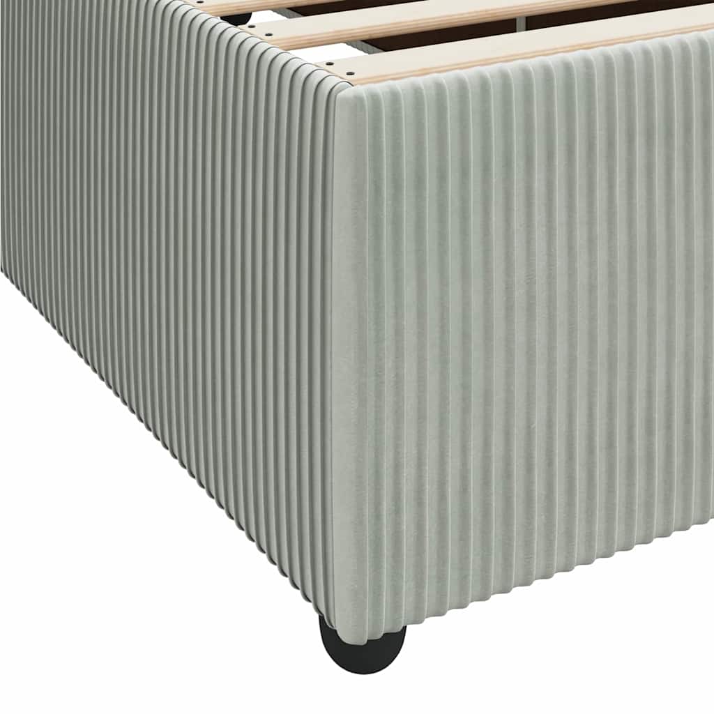 Bed Frame with Mattress Light Grey 180 X 200 Cm Fabric