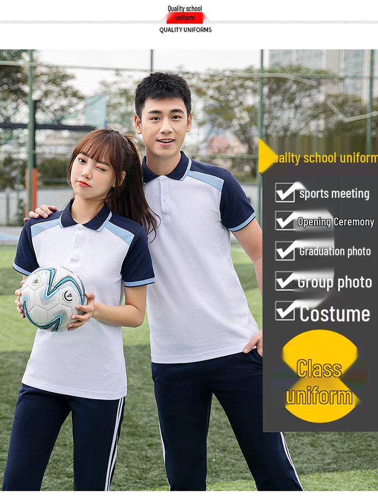 Academy Style School Uniform Set: Plus-Size Three-Piece for High & Middle School Sports Meet