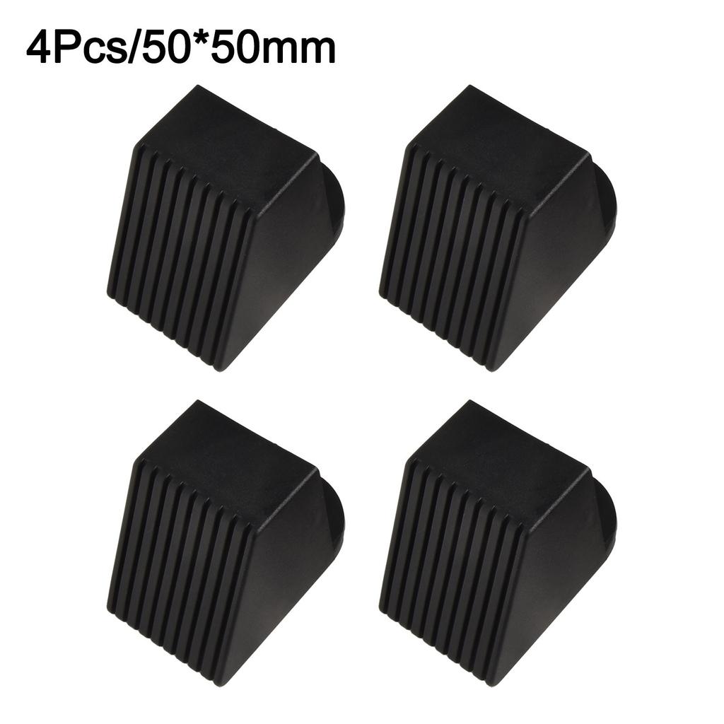 Set of 4 Non Slip Rubber End Covers for Fitness Equipment and Chair Legs