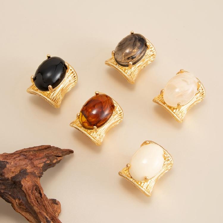 Contemporary Fashion Adjustable Ring Featuring Gradient Effect For Exaggerated Look And Comfort Fit In Modern Style